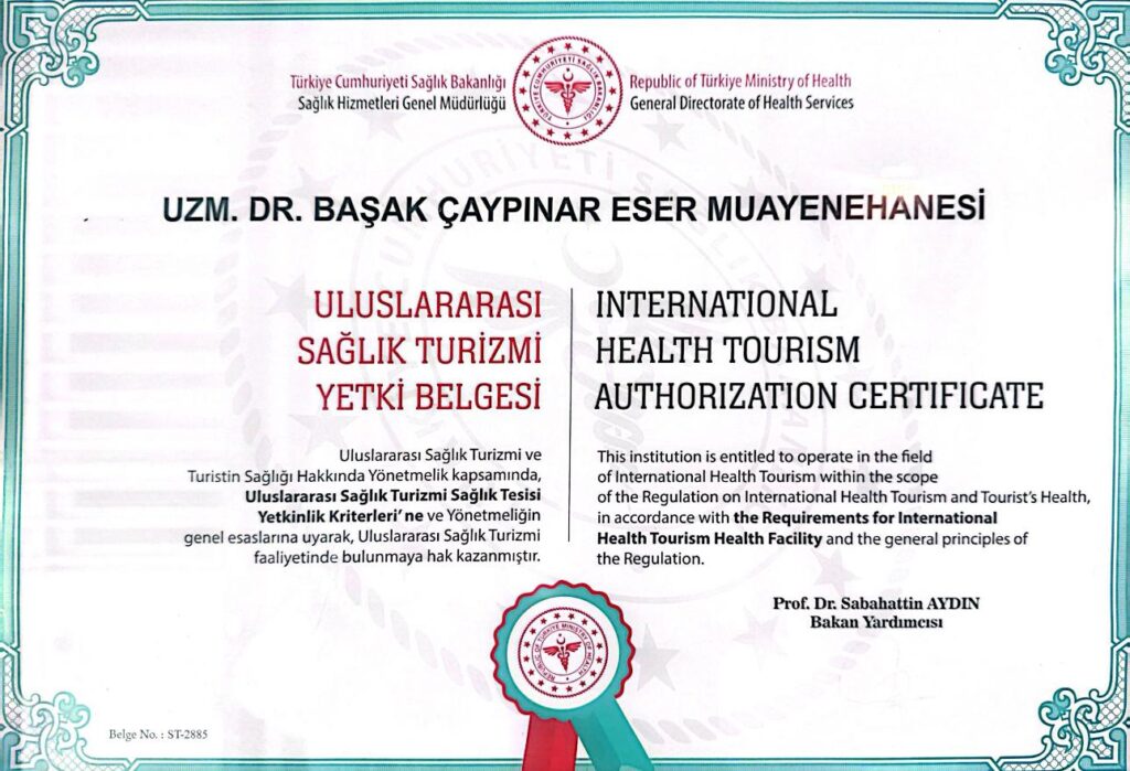 Uluslararası Sağlık Turizmi Yetki Belgesi